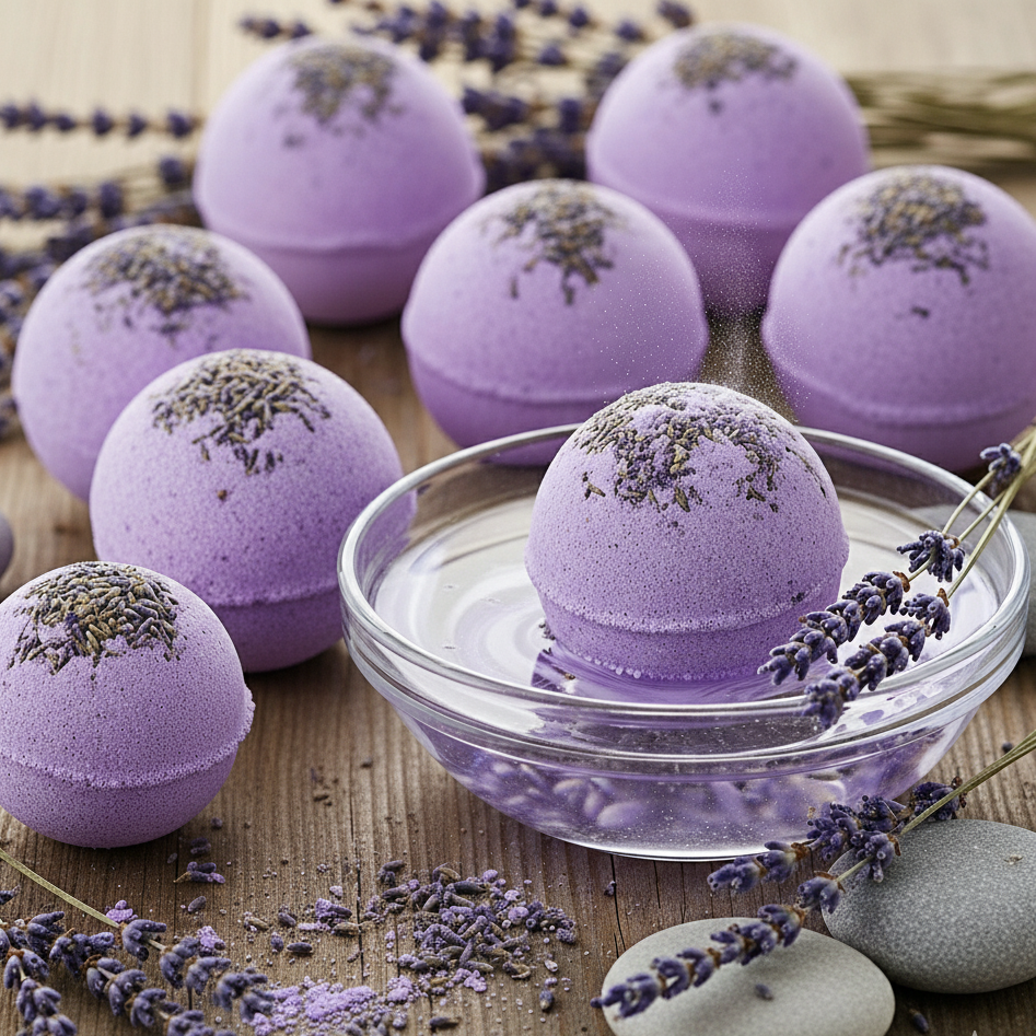 Lavender & Cocoa Butter Bath Bombs