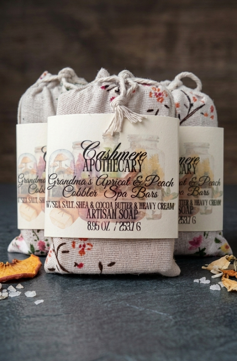 Grandma's Apricot & Peach Cobbler Salt Spa Bars